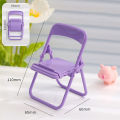 Foldable Chair Phone Holder Mini Folding Chair Design Universal Candy Color. 