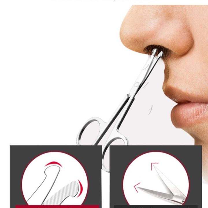 Nose Hair Cutting Scissors For Unisex - 4 Inch - Small Scissors For Nasal Hair Remover