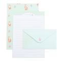 School Office Supplies Flower Printing Cartoon Animal Writing Paper 6PCS Letter Stationery With Envelopes 3PCS Variety Designs. 