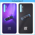 For Huawei Nova 5T Back Cover 3D Glass Panel Rear Door Glass Housing Case With Lens Adhesive Replace. 