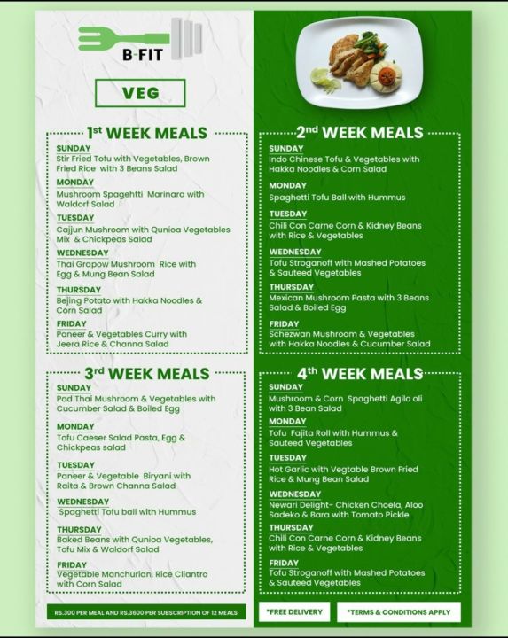 B-Fit 12 Days( Sunday - Friday) Non-Veg Meal Plan