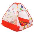 Children's Portable Play Tents Indoor Outdoor Play Tents For Kids White Red. 