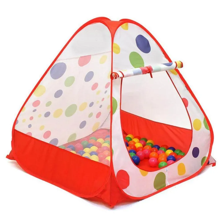 Children's%20Portable%20Play%20Tents%20Indoor%20Outdoor%20Play%20Tents%20For%20Kids%20White%20Red%20-%20Image%202