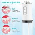 Portable oral water drill 4 Replaceable Jet Tips for family IPX7 Waterproof Electric Waterflos Oral Irrigator Water Flosser. 