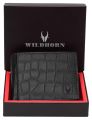 WildHorn Nepal RFID protected 100% Genuine Leather Wallet (Black Croco). 