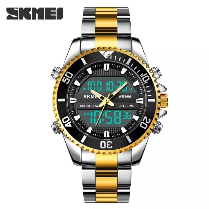 SKMEI%201850%20Multifunction%203Time%20Analog%20Digital%20Stainless%20Steel%20watch%20For%20Men%20-%20Image%207
