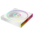 PC Case Fan Star Ring 140mm ARGB Case Fan 5V 3Pin ARGB Cyclic Mirror Light Effect 5V3Pin Circular Light Bar White B. 