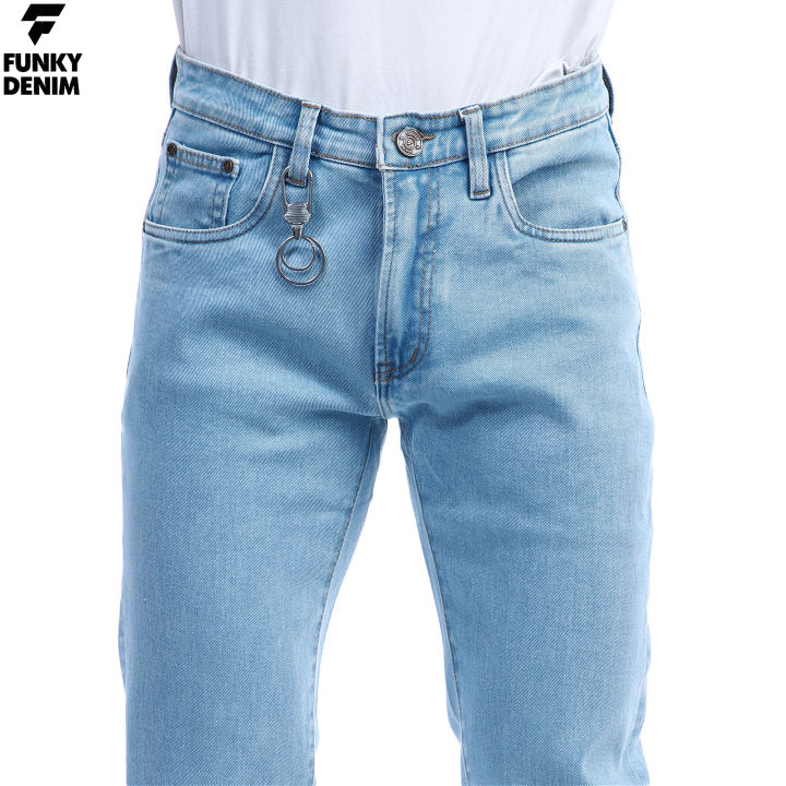 Funky Denim Light Blue Denim Jeans Pant For Men