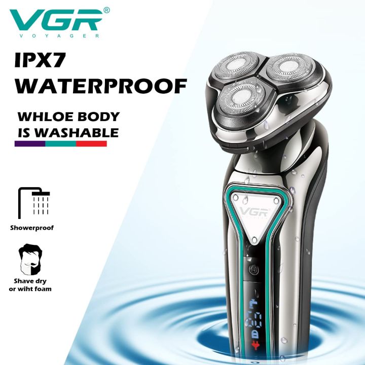 VGR%20V-323%20Professional%20Men's%20Shaver%20%7C%20Cordless%20Rechargeable%20IPX6%20Fully%20Waterproof%20Triple%20Rotary%20Head%20Electric%20Shaver%20Runtime%2060%20minutes%20%7C%20Electric%20Shaver%20for%20Men%E2%80%99s%20-%20Image%203