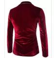 Maroon Velvet Men Casual Blazer. 