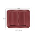 Portable Handmade Leather Pen Holder Double Slot with Metal Clip Pencil Organizer Durable Anti-lost Pen Sleeve Travel. 