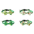 St.Patrick's Day Cat Collar With Bow Tie And Bell Breakaway Cat Collar Adjustable Safety Kitten Collar For Girls Boys Male. 
