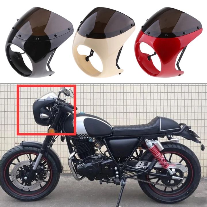 Motorcycle%20Front%20Headlight%20Fairing%20WindScreen%20Windshield%20Plastic%20Universal%20Cafe%20Racer%20Retro%20Headlight%20Wind%20Screen%20Black%20-%20Image%205