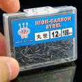100pcs Boxed Marusei Hooks Crooked Barbed Sharp Black High Carbon Steel Wild Fishing Hooks. 
