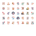 Waterproof Vinyl Stickers cartoon style Axolotl Stickers 1.5-2.17 inches multicolor for suitcases phones notebooks. 