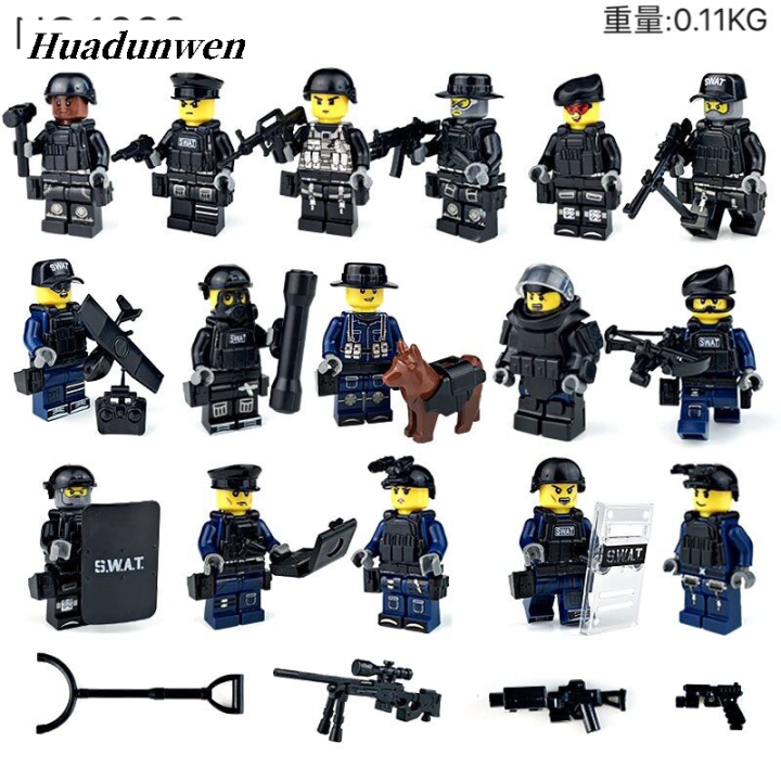 HaohuishopLuxury%20Gift%20Toys%20Army%20Lego%20Education%20Building%20Blocks%20Soldier%20Fifty%20percent%20discount%20Pieces%2016%20Pack%20Mini%20Figures%20SWAT%20Series%20Kids%20Toys%20-%20Image%204
