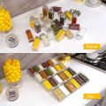 Spice Drawer Organizer for Cabinet, and Spice Rack Drawer Organizer- Adjustable Design 1 Pack. 