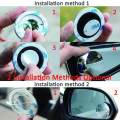 KOBWA Car Rear View Blind Spot Mirror Round Stick-On Convex Mirror Wide Angle View Mirror For Safer Driving-2 Pack. 