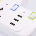 Cordless Universal Wall Multiplug With Individual Switches, USB Extension Board And LED Indicators (3 Socket, 2 USB & 1 Type-C Outlet). 