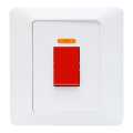 White 20A Two Way DP Switch White (3*3). 
