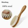 Wenefang Newborn Baby Wooden Brush Baby Natural Wool Comb Newborn Hair Brush Infant Head Birth/Christening/Birthday Baby Shower Gift. 