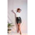 Black Leather Skirt for Women - Short Length, Durable and Stylish, Perfect for Any Occasion. 