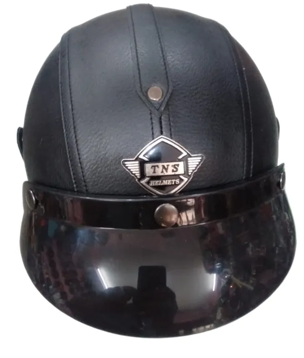 TNS%20Black%20Leather%20Jet%20Helmet%20-%20Image%202