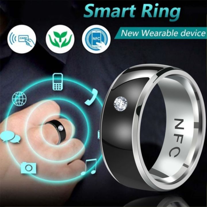 Special Design Stainless Steel NFC Smart Ring Multifunctional Magic Wear Finger Digital Ring Wearable Connect Waterproof NFC Finger Ring for Android Phone Beauty