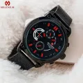 Millenium MW98647 Fashion Waterproof Luxury Quartz Watch for Men - Red/Black. 