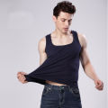 Men's Vest Summer Men's Pure Cotton Vest I-shaped Vest Men's Hurdle Sports Sleeveless Thick Thread Square Collar Vest. 