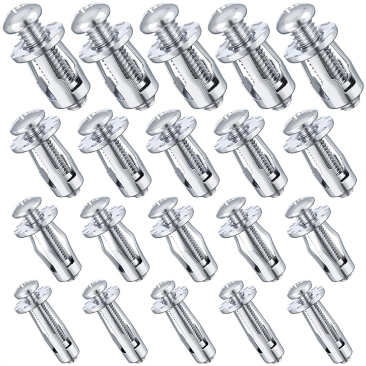 20pcs M 4 M5 M6 M8 Jack Nuts, Carbon Steel Expansion Screw Nut Fasteners for Securing Plate Frame Container Tag