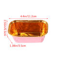 50Pcs Rectangular Aluminum Foil Tin Paper Cup Baking Cups Heat Resistant Cupcake Liner Molds Dessert Cake Box QUANYIN. 