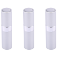 ARELENE 3X 8 Ml Portable Travel Mini Bottle Refillable Empty Perfume Atomizer - Silver. 
