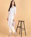 Women Chikan Embroidery Cotton Rayon A-line White Kurta Traditional Ethnic wear for all Occasion Casual Festive Party wear Kurti Only. 