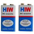 4Pcs. 9V Battery HIW-HW 9V (with Connector) long Life General Purpose Batteries.. 