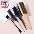 Sutuiying 4pcs Double Sided Beard Brush Set Shaving Brush Wooden Whisker Comb 2025 Wood High Quality Beard Brush Styling Brush Salon Hair Tool. 