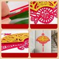 Good Luck Red Tet Pendant Flocked Cloth Lucky Spring Festival Hanging With Tassel Tet Wall Hanging Ornament Home Decor. 