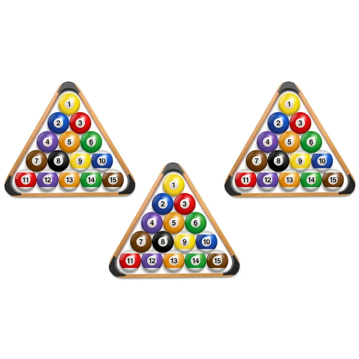 TWEXQNY 3X Wooden Billiard Ball Rack Solid Triangle Rack Pool Ball ...