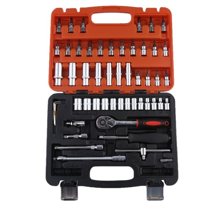 53pcs%201/4-Inch%20Drive%20Socket%20Set%20with%20Case%20-%2053pcs%201/4-Inch%20Car%20Auto%20Automobile%20Motorcycle%20Repair%20Tool%20Ratchet%20Wrench%20Drive%20Socket%20Set%20Socket%20Wrench%20Set%20-%20Image%203