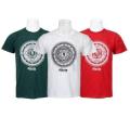 Pack Of 3 Mandala Printed 100% Cotton T-Shirt For Men-Green/White/Red - 023. 