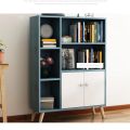 Kamakhya Decor New Modern Simple Bookcase Indoor Floor Storage Cabinet Double Door With Foot Combination Storage Cabinet. 