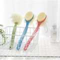 2 In 1 Shower Body Brush With Loofah Sponge And Bristles Back Scrubber. 