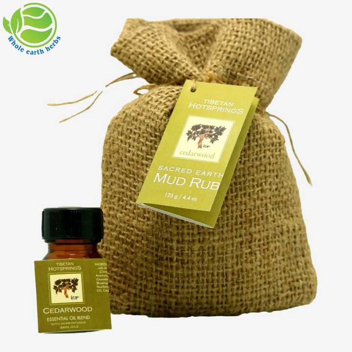 Whole Earth Herbs Tibetan HotSprings Range - Cedarwood Sacred Earth Mud Rub 125 gm