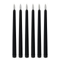 Black Cone Flameless Candles 11 Inches (About 27.9 Cm) 6, Battery Powered Timing Setting. 