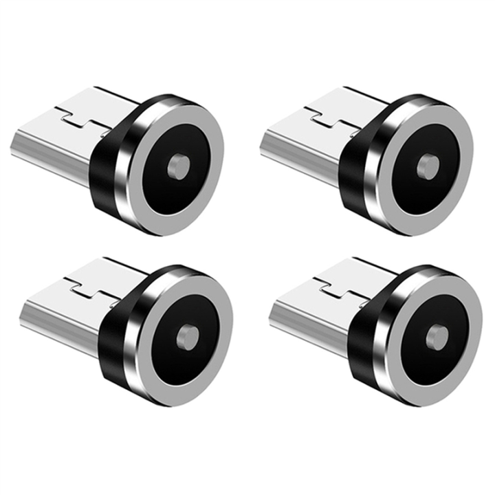 4X Round Magnetic Cable Plug 8 Pin Mini USB Plugs Fast Charging Phone ...