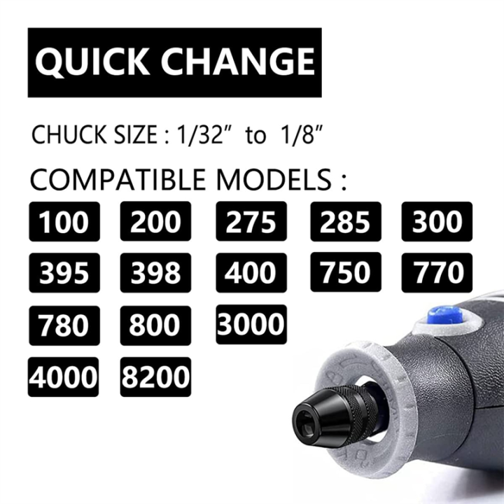 12%20Pcs%20Brass%20Drill%20Chuck%20Collet%20Set%20Parts%20Keyless%20Chuck%201/32In%20to%201/8In%20Replacement%204485%204486%20Change%20Nut%20-%20Image%202