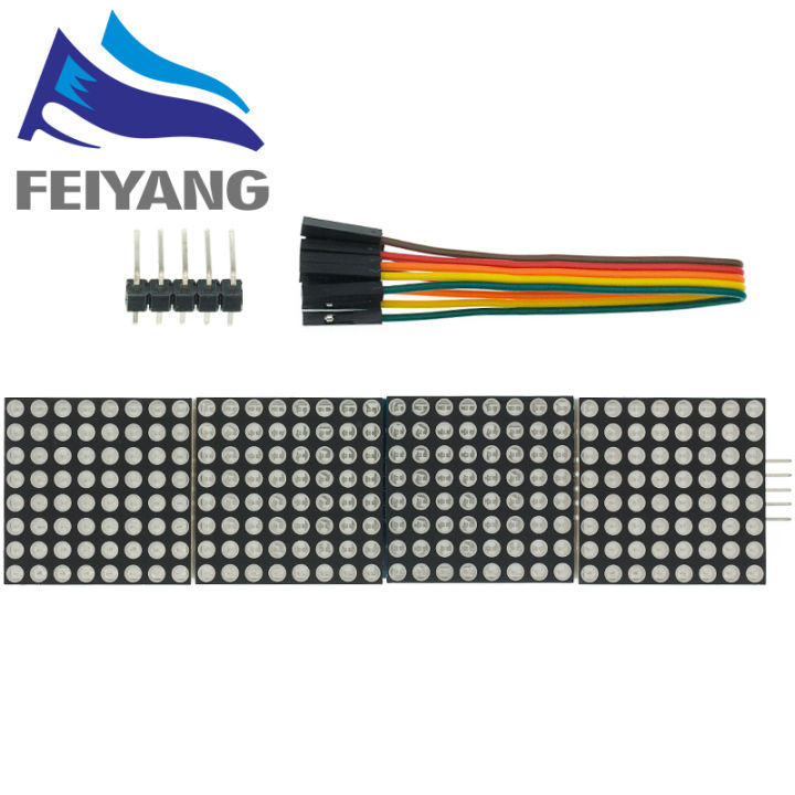 MAX7219%20Dot%20Matrix%20Module%20Microcontroller%20Module%20Control%20Module%20Display%20Module%204%20In%20One%20Display%20With%205P%20Line%20For%20Arduino%20-%20Image%204