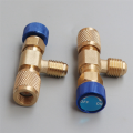 R22 AC Valve 1/4 Inch Filler Joint A/C Refrigerant Valve Air Conditioning Repair and Fluoride Safety Adapter Durable Easy Install Easy to Use. 