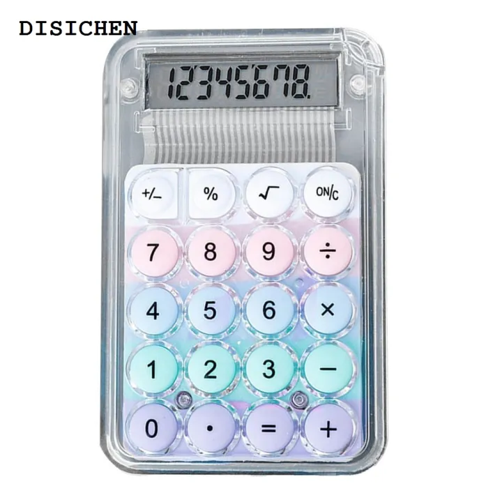 DISICHEN%20Profesional%20Mini%20Pocket%20Calculator%20Portable%20Handheld%20Calculator%20with%20Lcd%20Display%20Big%20Round%20Button%20for%20Student%20Exam%20Study%20Office%20Work%20Mini%20-%20Image%207