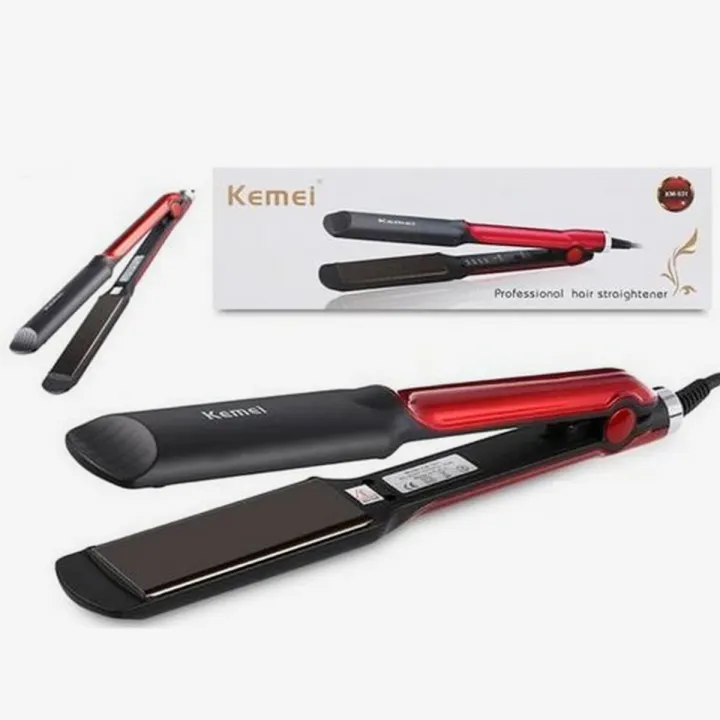 Kemei%20KM-531%20Red/Black%20Flat%20Iron%20Hair%20Straightener%20-%20Image%203